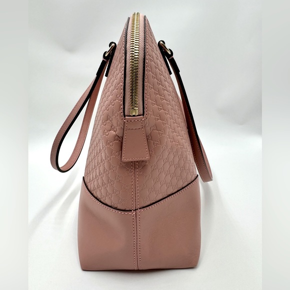 Auth Gucci Soft Pink Micro Guccisima Leather Bree Dome Shoulder Bag Ex++ - Picture 3 of 15
